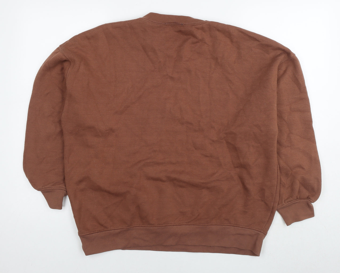 Zara Womens Brown Cotton Pullover Sweatshirt Size S Pullover