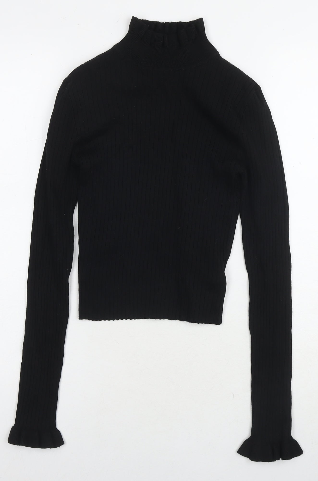 Divided by H&M Womens Black Mock Neck Acrylic Pullover Jumper Size XS