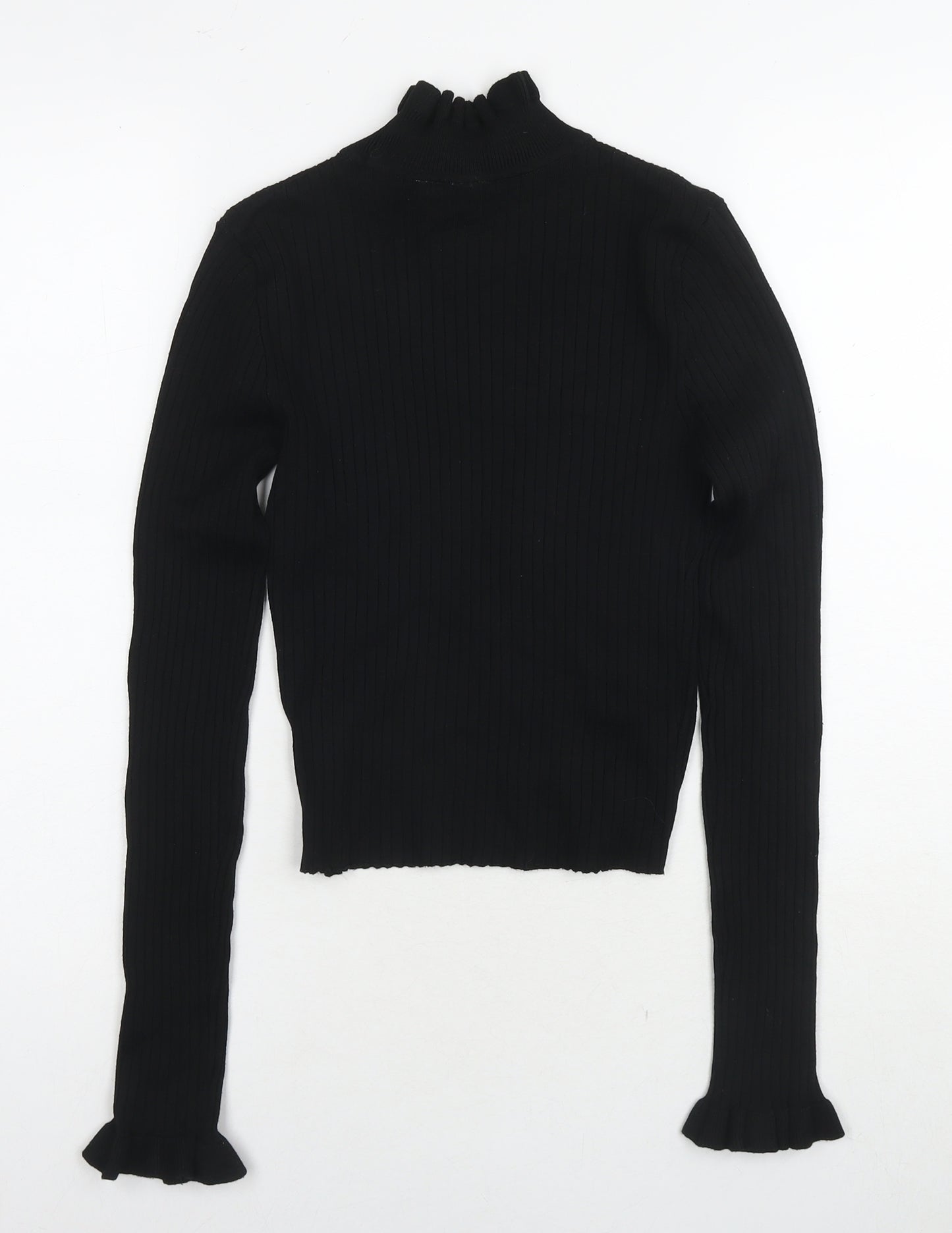 Divided by H&M Womens Black Mock Neck Acrylic Pullover Jumper Size XS