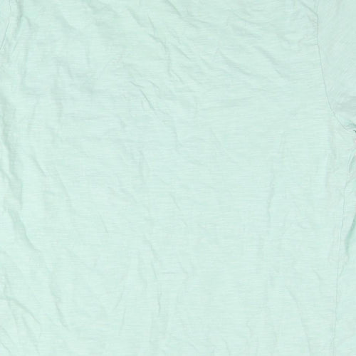 Marks and Spencer Womens Blue Cotton Basic T-Shirt Size 12 Round Neck