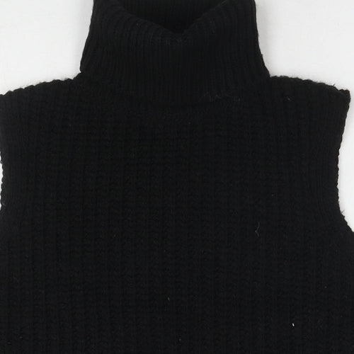 New Look Womens Black Roll Neck Acrylic Pullover Jumper Size L