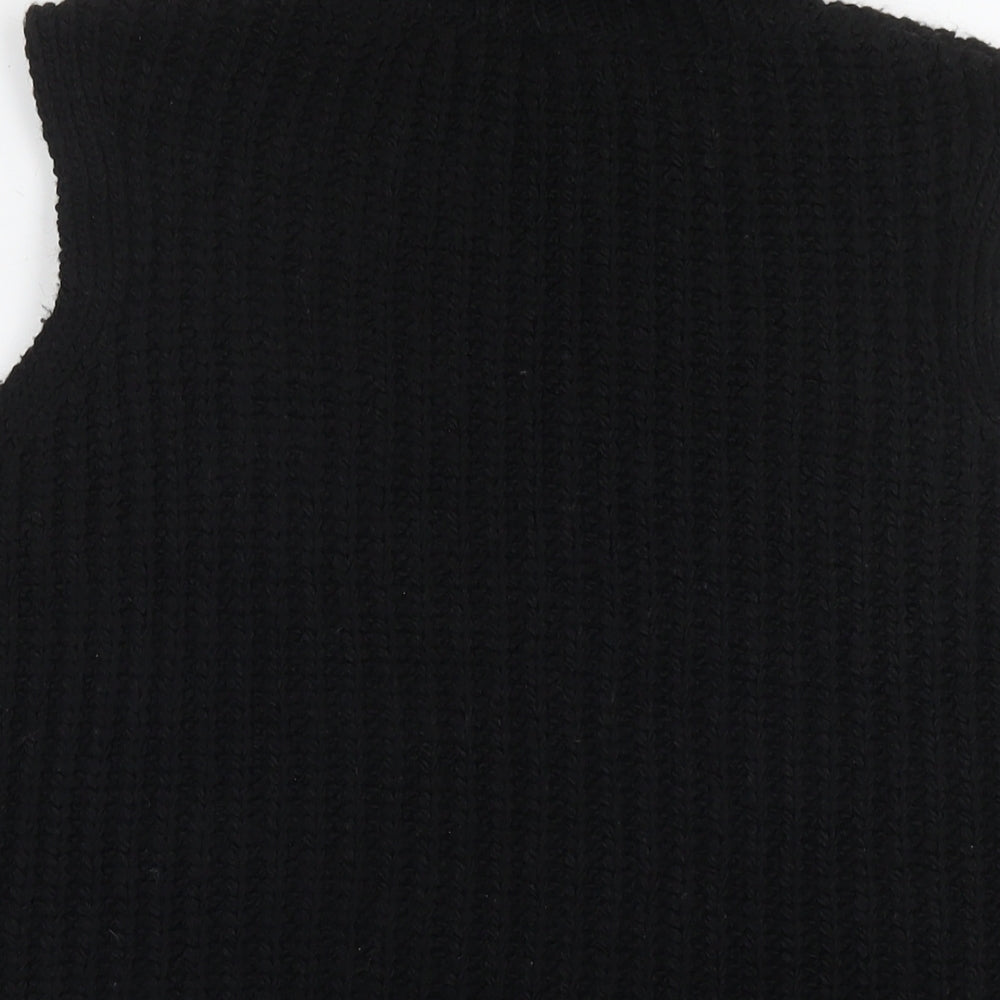 New Look Womens Black Roll Neck Acrylic Pullover Jumper Size L