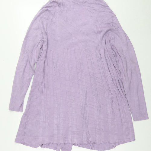 Bonmarché Womens Purple V-Neck Viscose Cape Jumper Size L