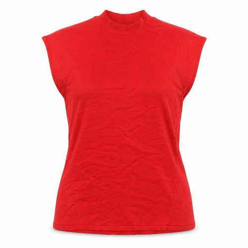 Marks and Spencer Womens Red Round Neck Viscose Vest Jumper Size 12