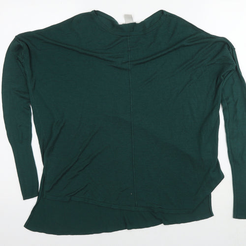 Marks and Spencer Womens Green Round Neck Acrylic Pullover Jumper Size XS