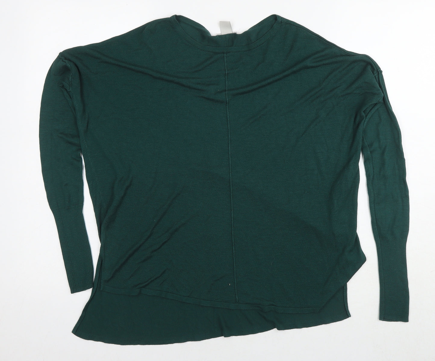 Marks and Spencer Womens Green Round Neck Acrylic Pullover Jumper Size XS