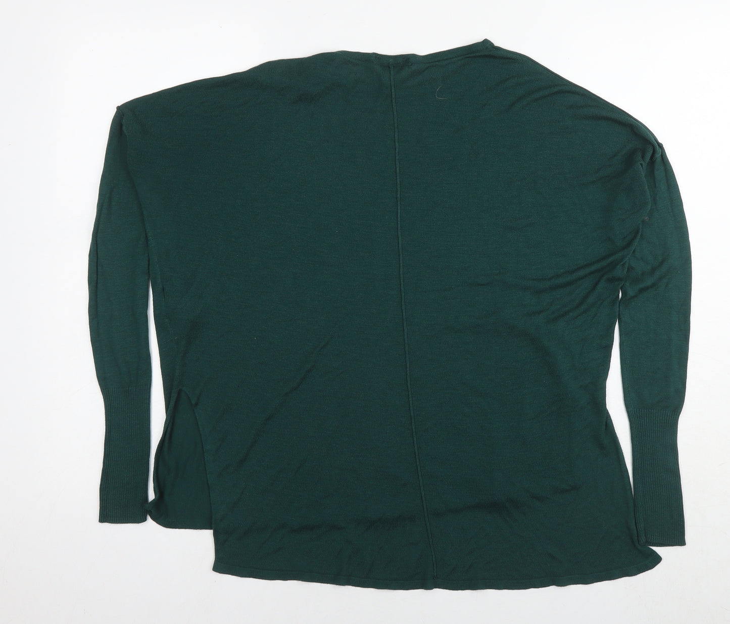 Marks and Spencer Womens Green Round Neck Acrylic Pullover Jumper Size XS