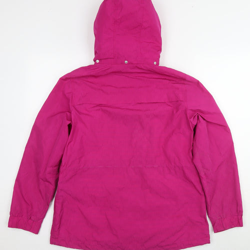 Marks and Spencer Womens Pink Rain Coat Jacket Size 14 Zip