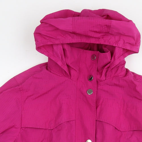 Marks and Spencer Womens Pink Rain Coat Jacket Size 14 Zip