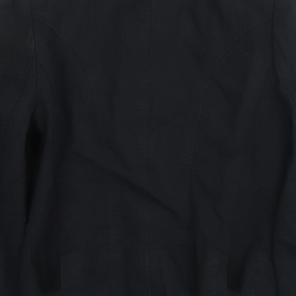 NEXT Womens Black Jacket Blazer Size 8 Hook & Eye