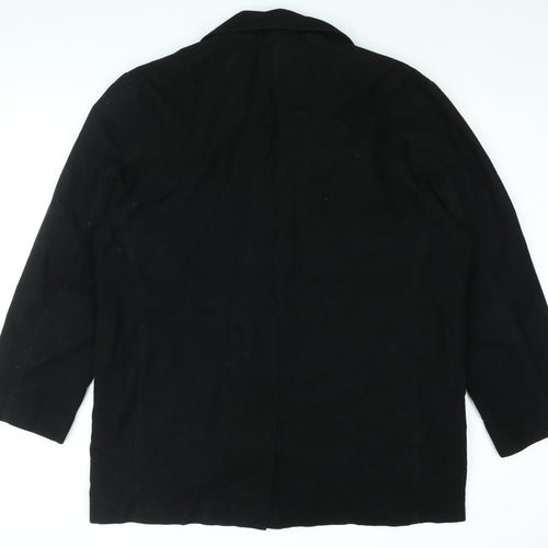 NEXT Mens Black Jacket Coat Size XL Button