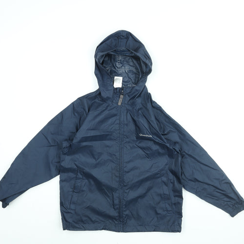 Quechua Boys Blue Rain Coat Coat Size 10 Years Zip