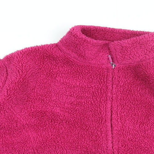 EWM Womens Pink Polyester Full Zip Sweatshirt Size 14 Zip - Size 14-16