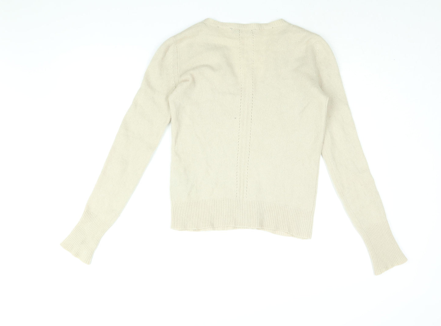 MAX&Co. Womens Beige V-Neck Cashmere Pullover Jumper Size S