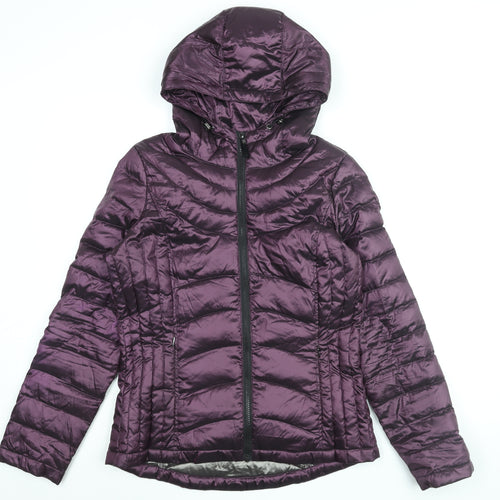 Andrew Marc Womens Purple Puffer Jacket Coat Size S Zip