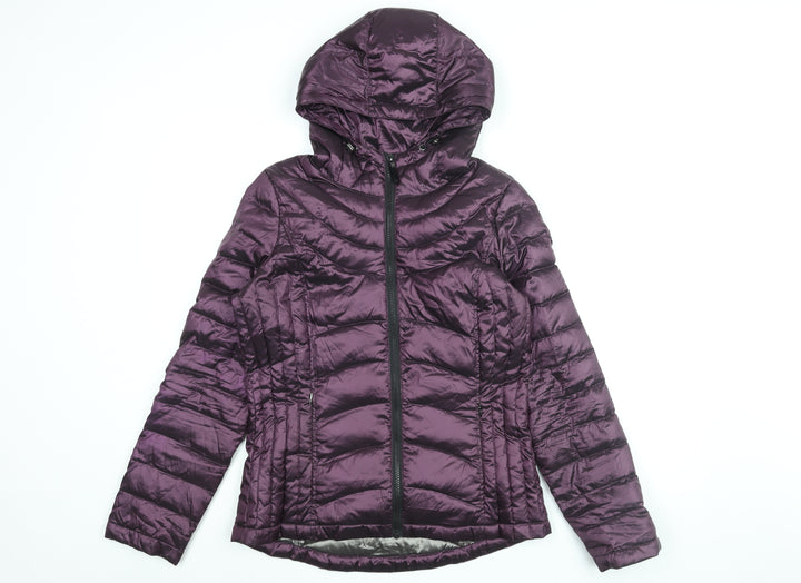 Andrew Marc Womens Purple Puffer Jacket Coat Size S Zip