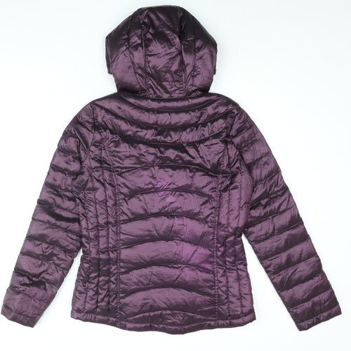 Andrew Marc Womens Purple Puffer Jacket Coat Size S Zip