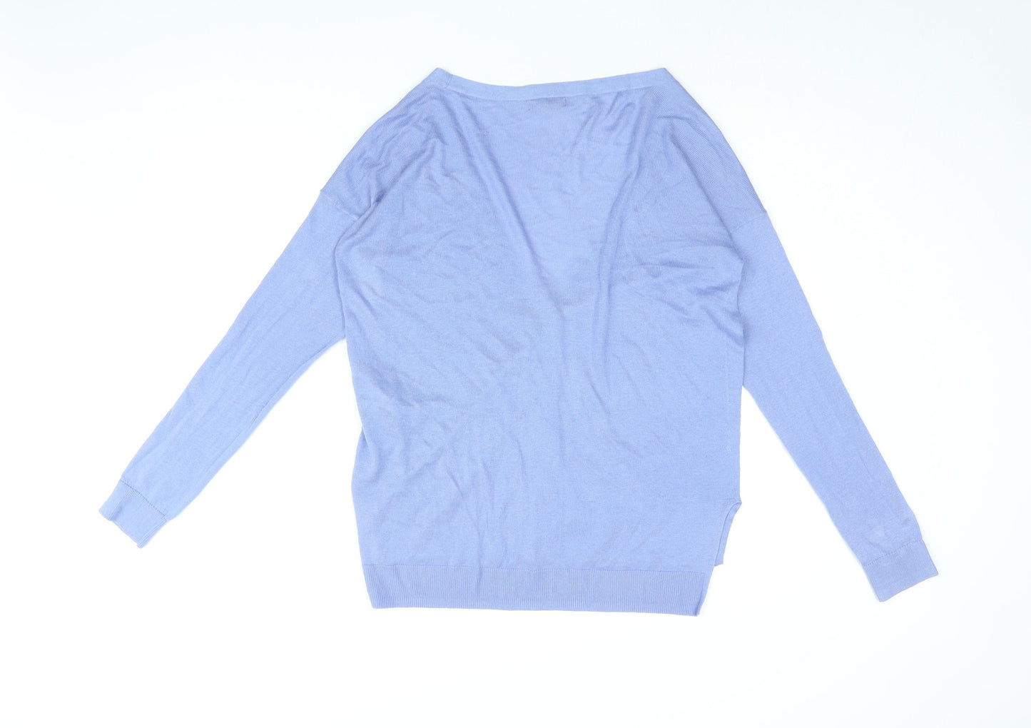 Gap Womens Blue V-Neck Cotton Cardigan Jumper Size M