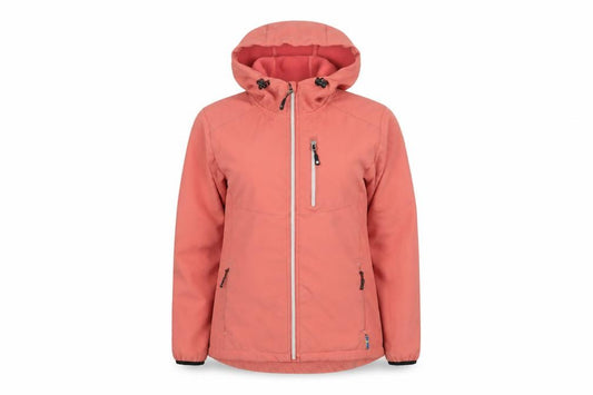Front view of Cobolt women’s pink jacket coat, size UK 10, zip