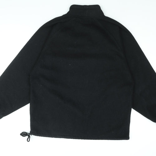 Reebok Womens Black Polyester Pullover Sweatshirt Size 10 Zip - Reebok Classic Apparel