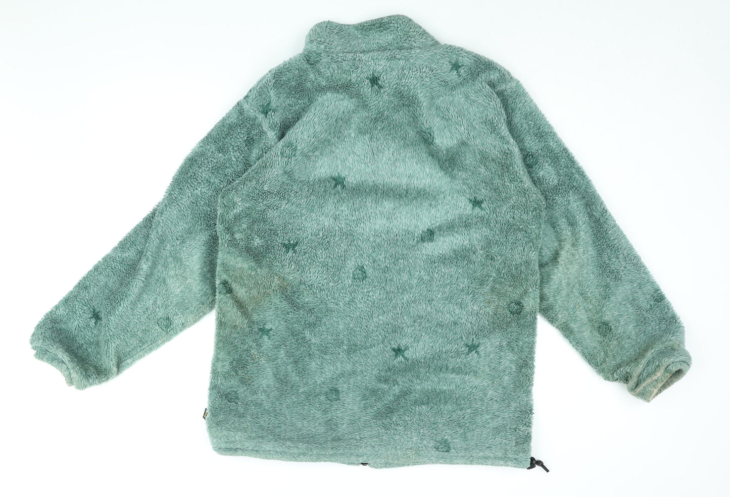 Farfield Original Womens Green Geometric Polyester Full Zip Sweatshirt Size M Zip - Star Print