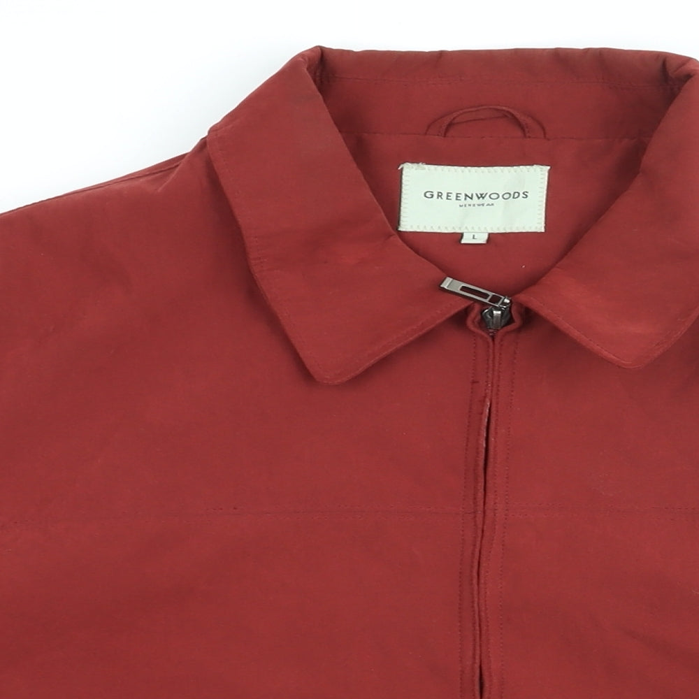 Greenwoods Mens Red Jacket Size L Zip