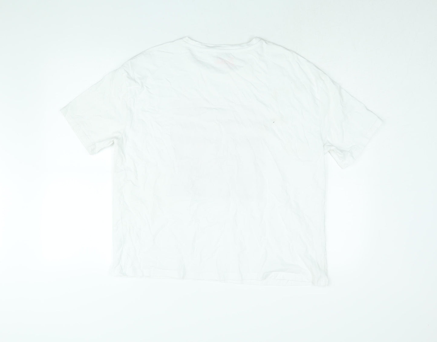 Barbie Womens White Cotton Basic T-Shirt Size S Round Neck - Barbie Car Print
