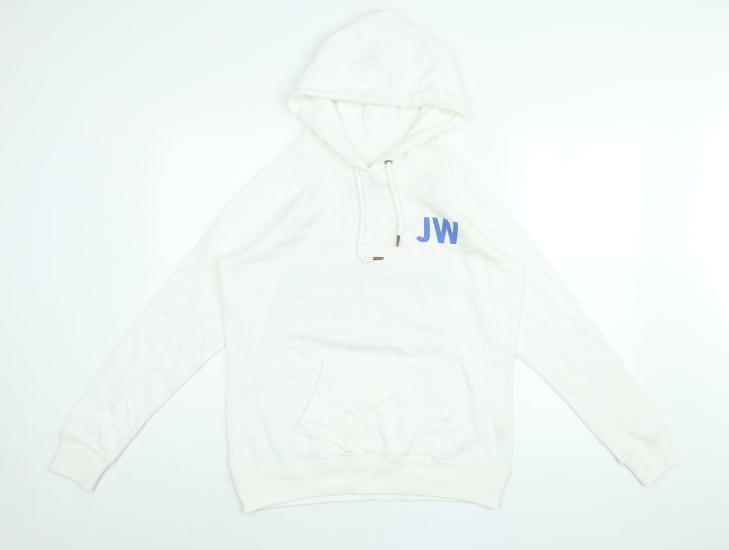 Jack Wills Womens White Cotton Pullover Hoodie Size 12 Pullover - Jack Wills Fabulously British