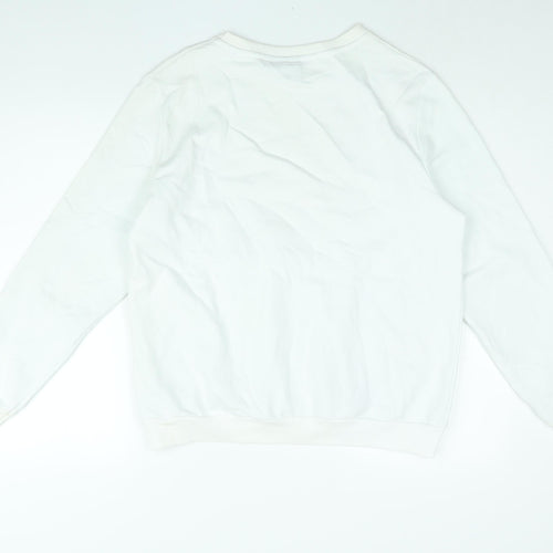 Stranger Things Womens White Cotton Pullover Sweatshirt Size 12 Pullover - Size 12-14