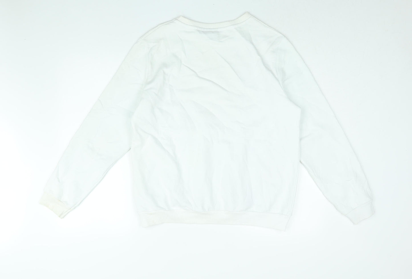 Stranger Things Womens White Cotton Pullover Sweatshirt Size 12 Pullover - Size 12-14