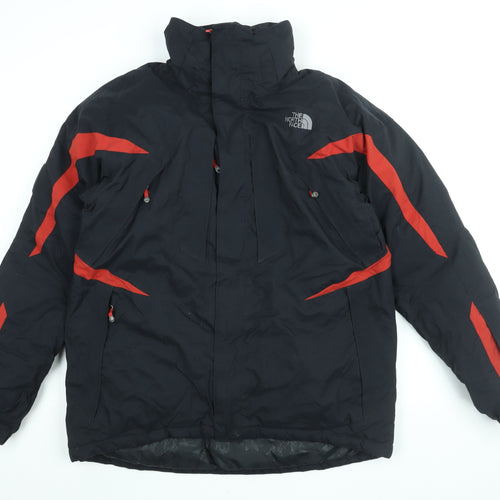 The North Face Mens Black Rain Coat Coat Size M Zip