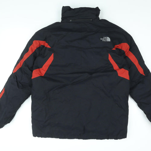 The North Face Mens Black Rain Coat Coat Size M Zip