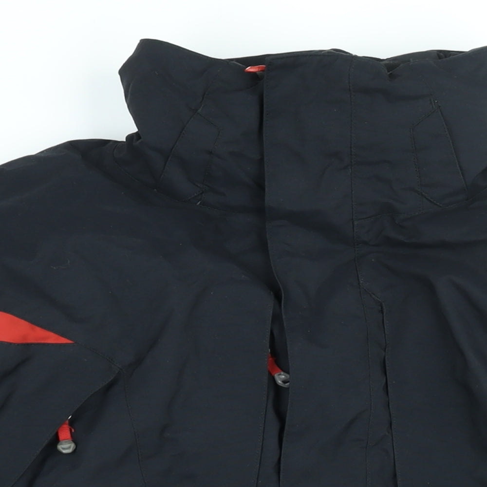 The North Face Mens Black Rain Coat Coat Size M Zip