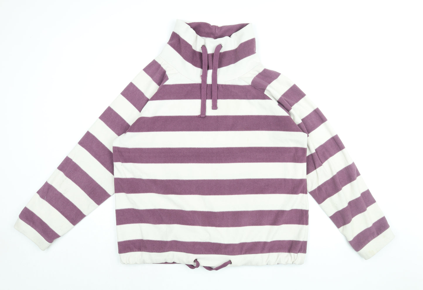 STORE TWENTY ONE Womens White Striped Polyester Pullover Sweatshirt Size 18 Pullover