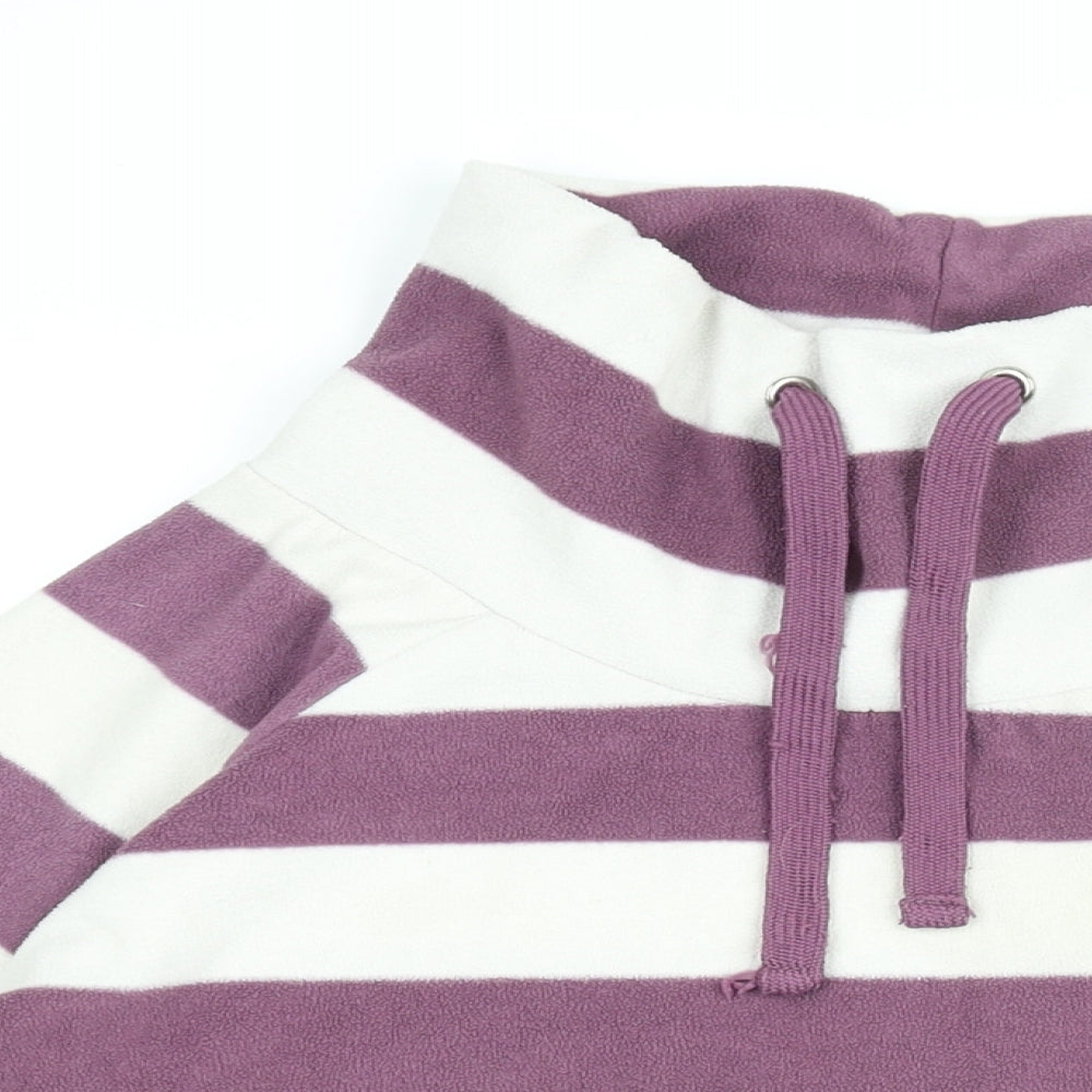 STORE TWENTY ONE Womens White Striped Polyester Pullover Sweatshirt Size 18 Pullover