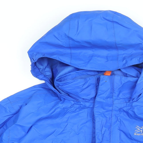 Karrimor Boys Blue Rain Coat Coat Size 13 Years Zip