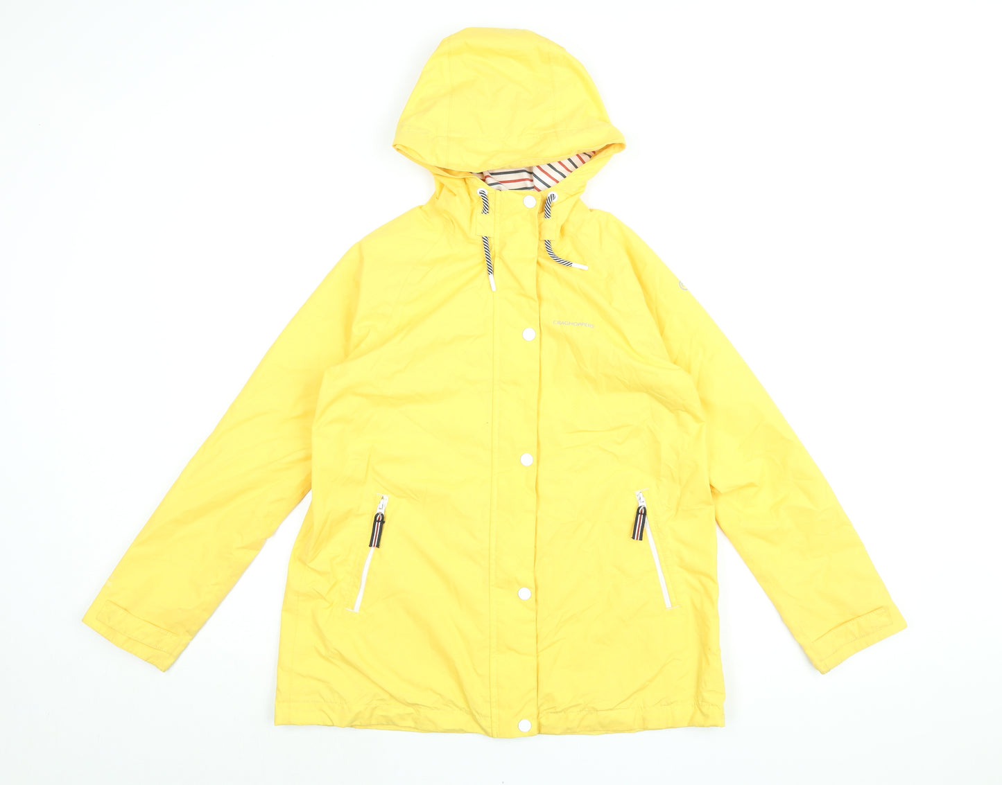 Craghoppers Girls Yellow Rain Coat Coat Size 11-12 Years Zip