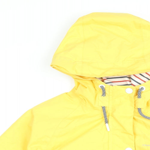 Craghoppers Girls Yellow Rain Coat Coat Size 11-12 Years Zip