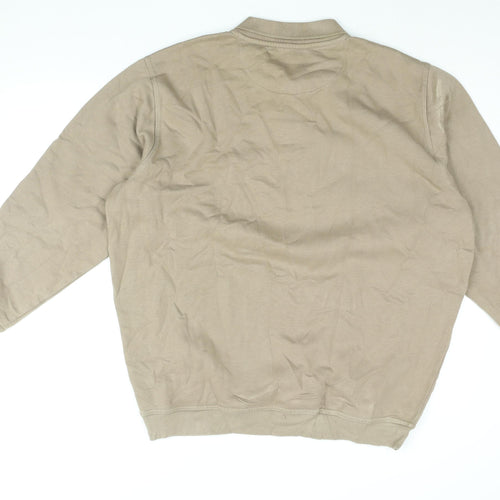 EWM Mens Beige Cotton Pullover Sweatshirt Size L