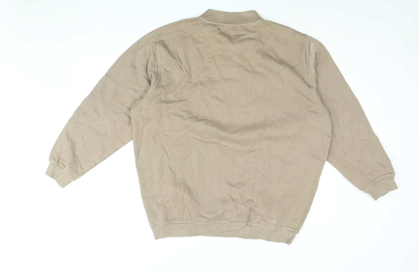 EWM Mens Beige Cotton Pullover Sweatshirt Size L