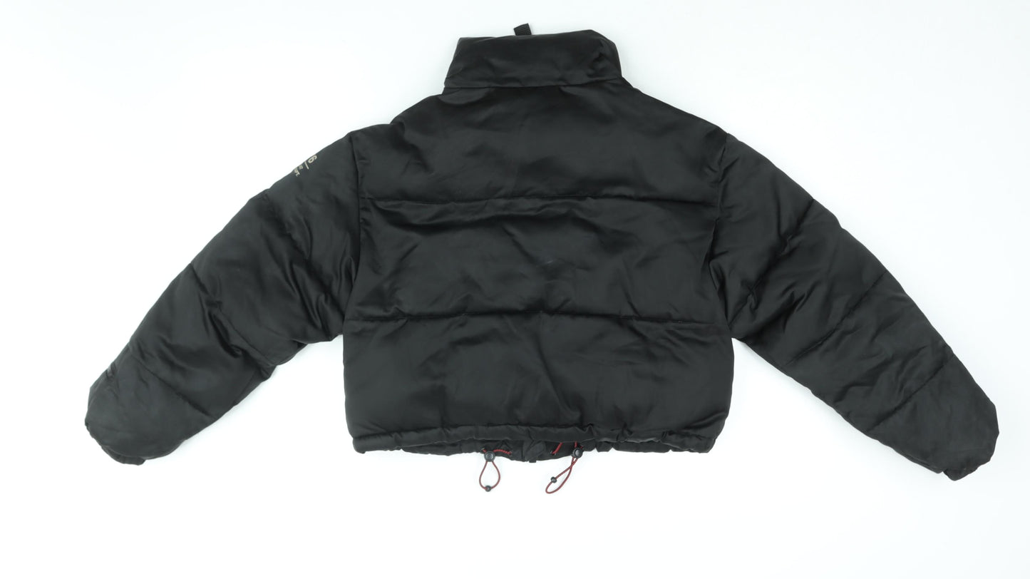 Urban Outfitters Womens Black Puffer Jacket Coat Size S Zip