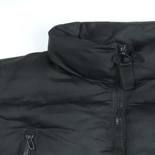 Urban Outfitters Womens Black Puffer Jacket Coat Size S Zip