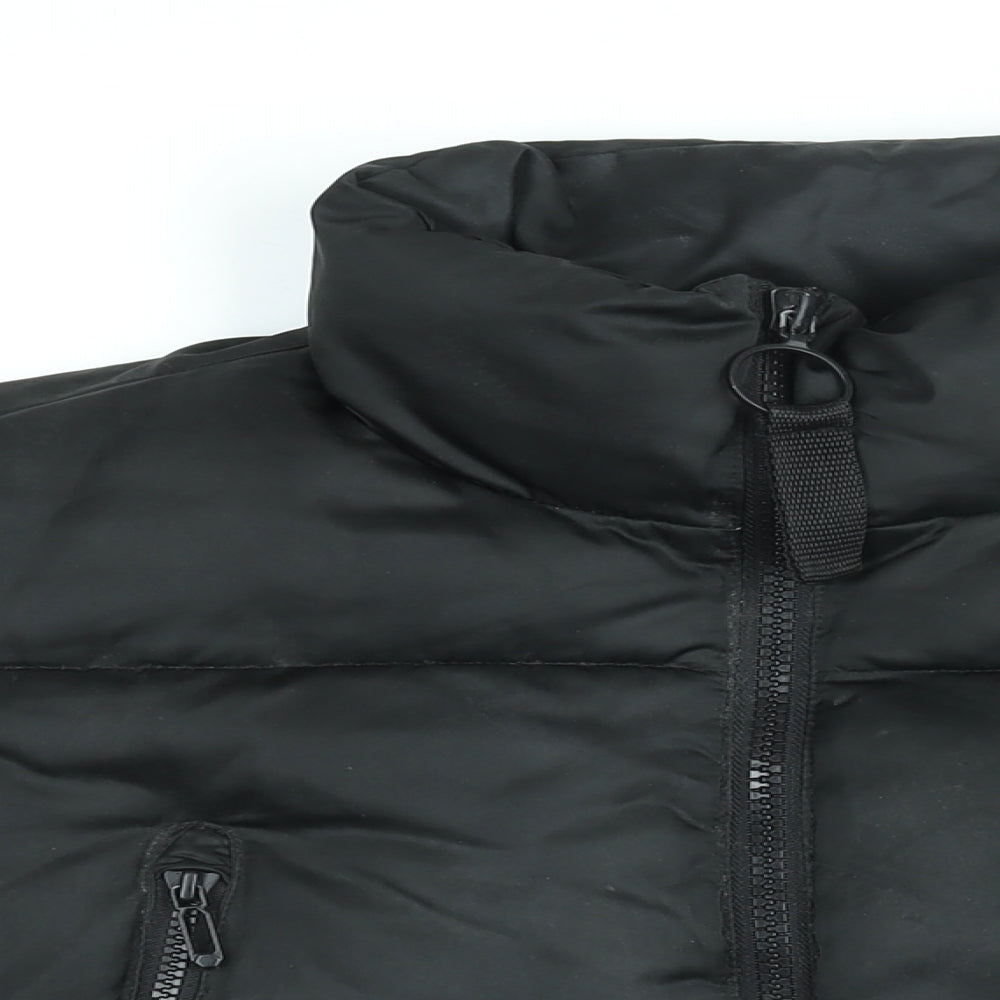 Urban Outfitters Womens Black Puffer Jacket Coat Size S Zip