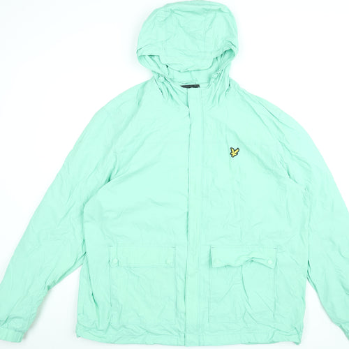 Lyle & Scott Mens Green Jacket Coat Size 2XL Zip