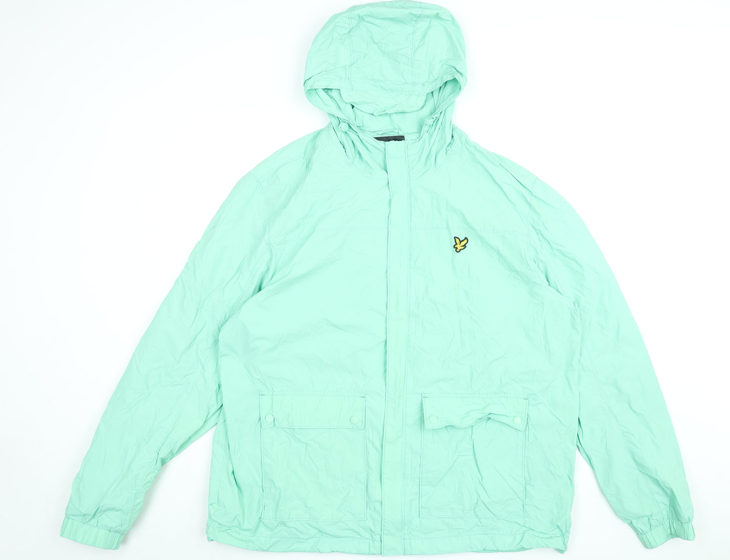 Lyle & Scott Mens Green Jacket Coat Size 2XL Zip