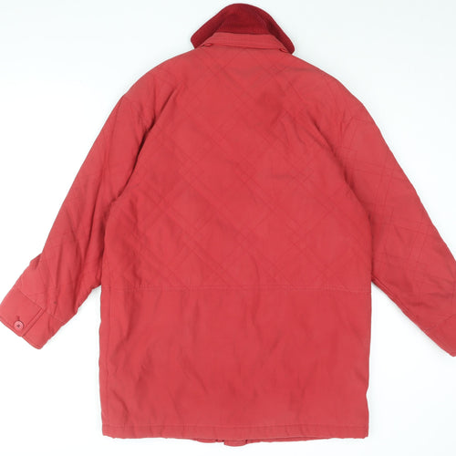 Dannimac Womens Red Overcoat Coat Size M Zip