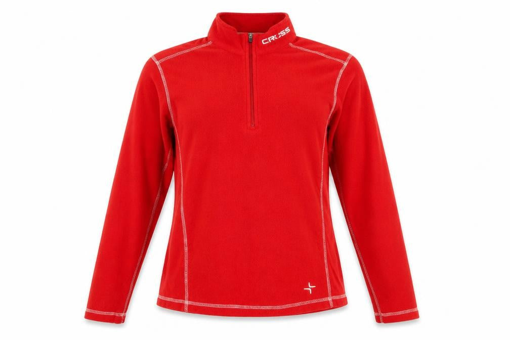 Cross Womens Red Polyester Pullover Sweatshirt Size S Zip