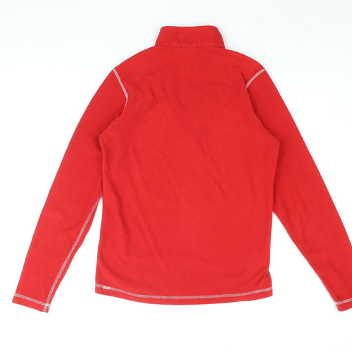 Cross Womens Red Polyester Pullover Sweatshirt Size S Zip