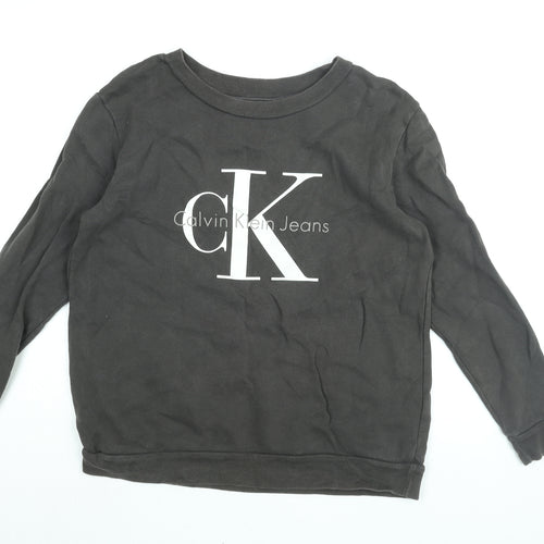 Calvin Klein Womens Grey Cotton Pullover Sweatshirt Size S Pullover - Calvin Klein Jeans