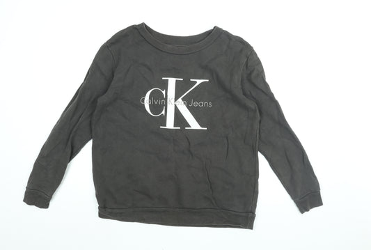 Calvin Klein Womens Grey Cotton Pullover Sweatshirt Size S Pullover - Calvin Klein Jeans